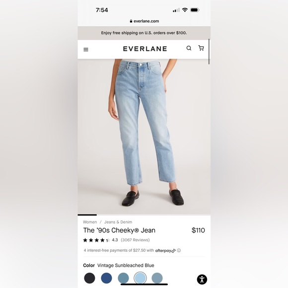Everlane “The Cheeky Jean” size 27 Regular - Picture 7 of 7